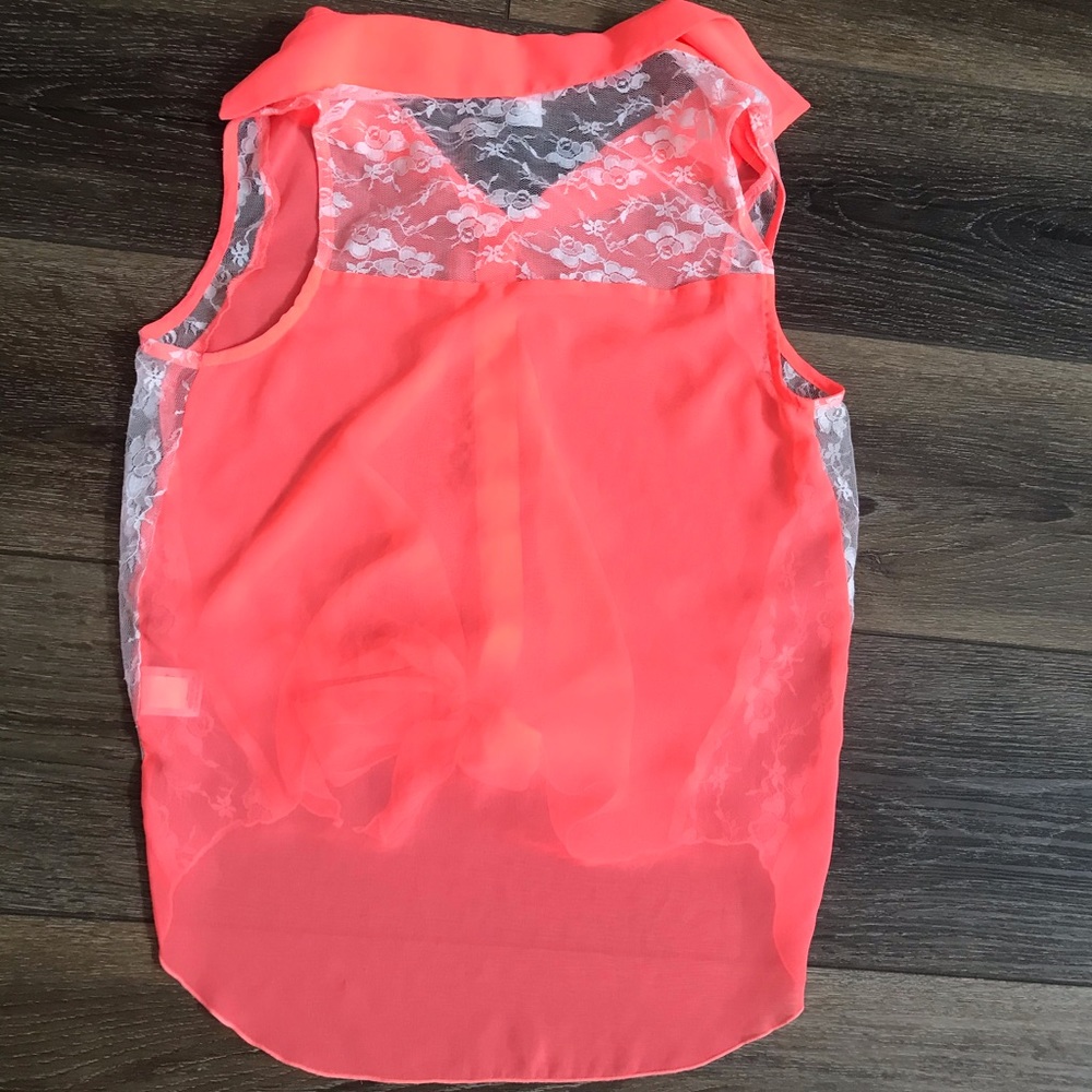 Bright Pink Lace Tank